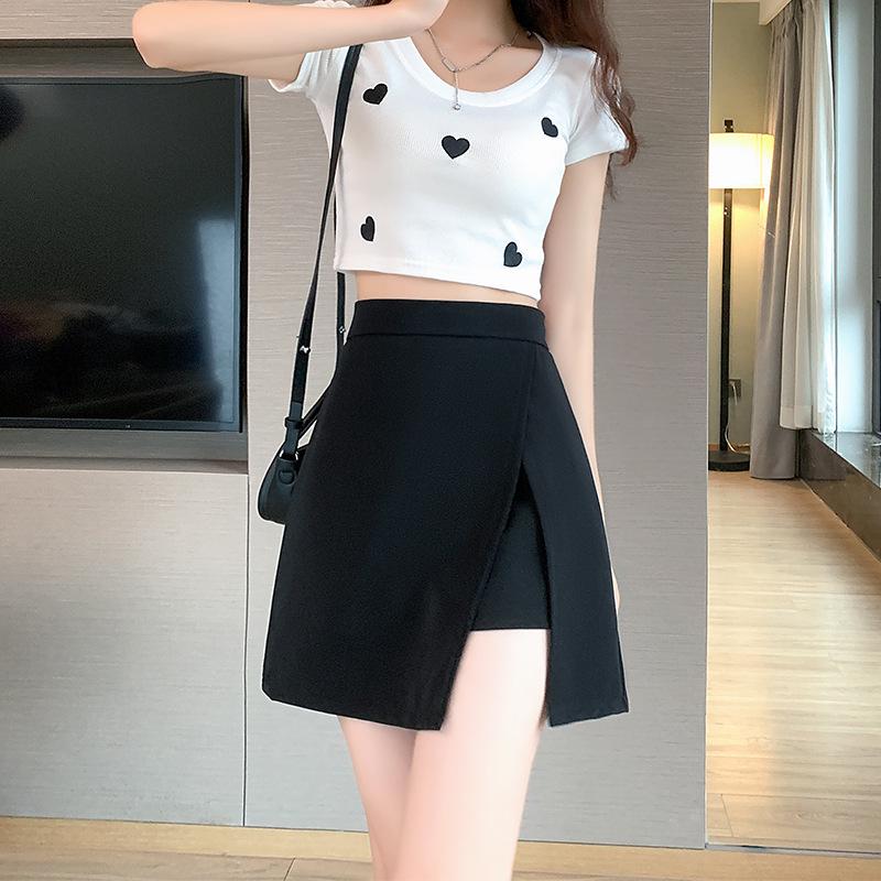 

Women s 2024 High Waist Midi Skirt - Summer Side Slit Bodycon Plus Size A-line XXL