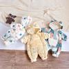 Warmer dicker Fleece Baby Strampler mit langen Ärmeln Neugeborenes Baby Winter Krabbelkleidung