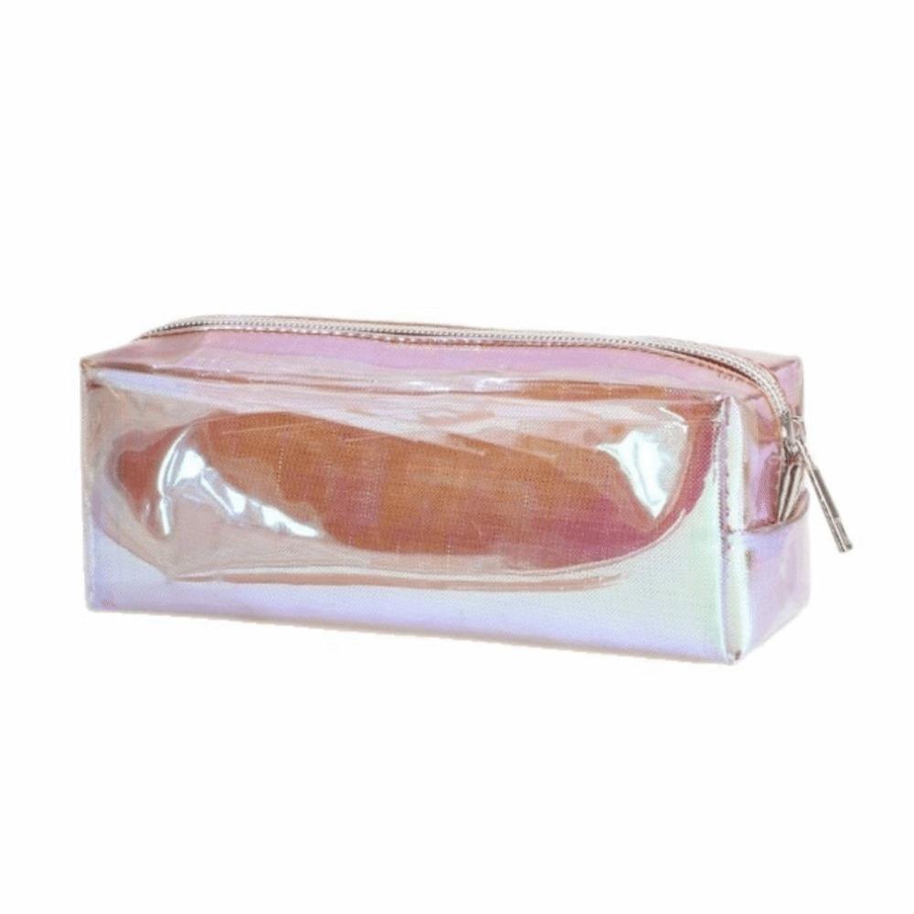 Holographic Laser Pen Bag Shiny Transparent Pencil Pouch Stationery Pouch  School Supplies