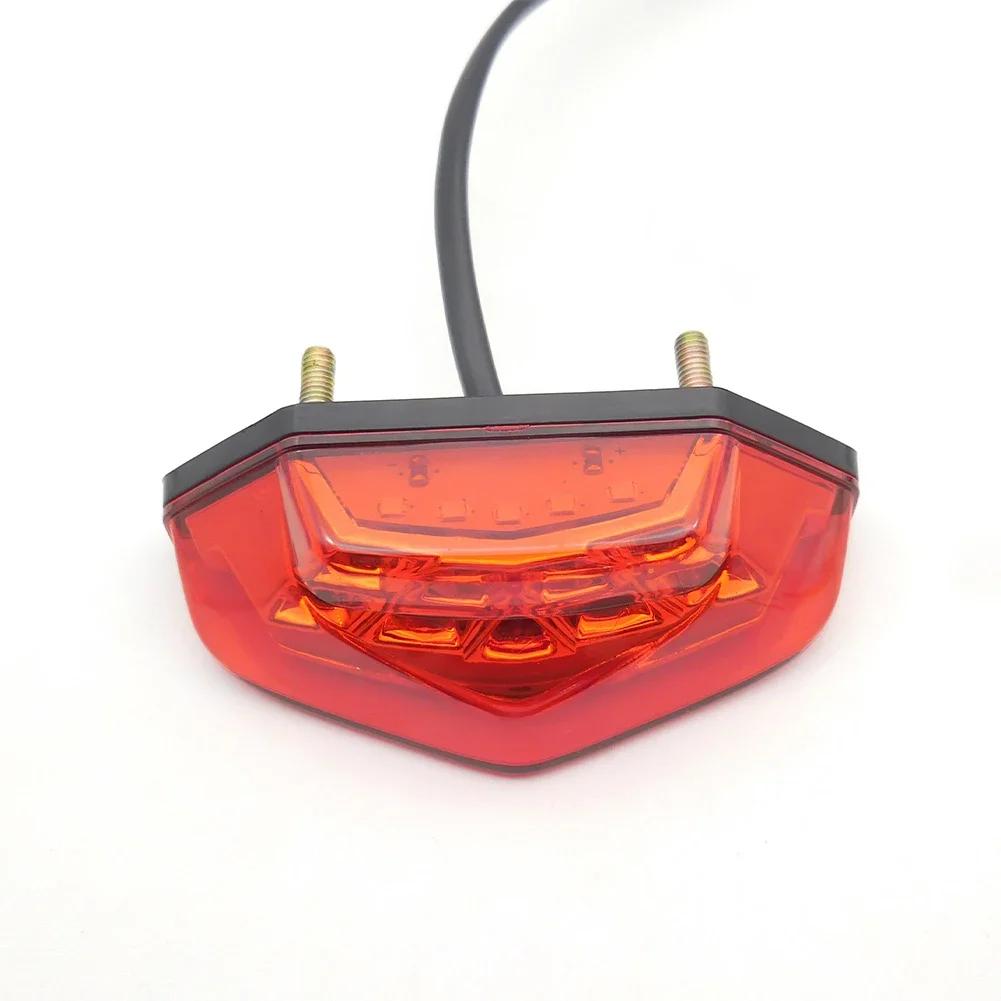 

12 В светодиодный задний фонарь для мотоцикла, лампа номерного знака, красный дымчатый задний фонарь, стоп-сигнал, универсальный для мотоцикла, мотоцикла