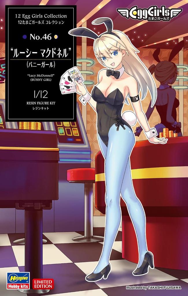 Hasegawa Egg Girls Collection Lucy McDonnell Unpainted Resin Kit SP629 1/12 No.46 (Bunny Girl) (person)