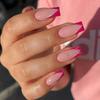 Press On Nail French Tip Nail Square Nail Tips Fake Nail Full Cover False Nail with Designs Artificial Acrylic Nail