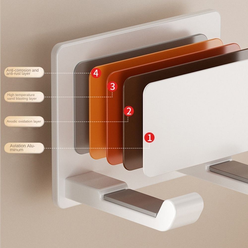 Punch-free Hair Dryer Holder Wall Mounted Hair Straightener Dryer Holder  for Home