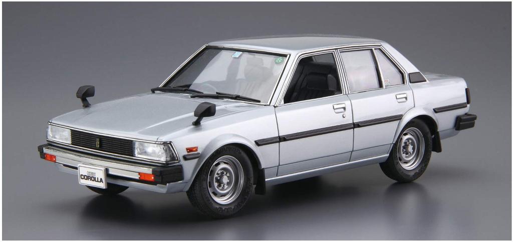 Aoshima Bunka Kyozai Scale The Model Car Series 71 Toyota Corolla Sedan 1979 Plastic Model 1/24 No. E71/70 GT/DX