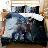 Eden Tyrannosaurus Rex Dinosaur Three-piece 3D Digital Printing Kit Bedding Quilt Sheet