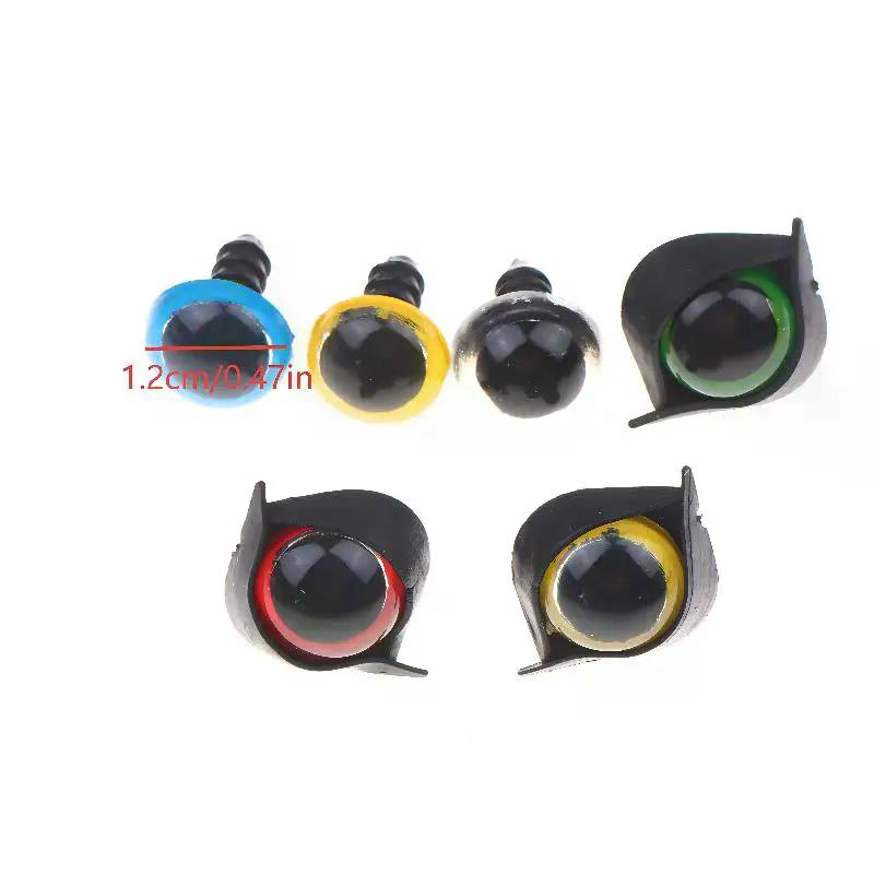 100Pcs/50pairs 12mm Color Plastic Safety Eyes For Crafts Bear Animal Doll Puppet Eyes Making Accessories With Washers