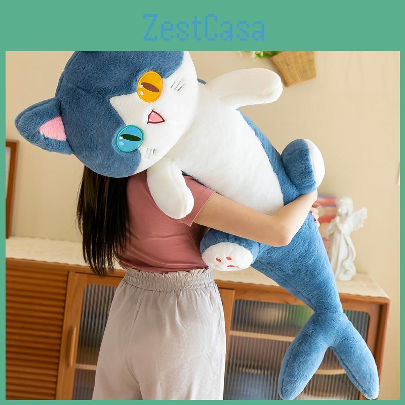 Cat Plush Shark Pillow Toy Soft Filled Doll Stuffed Animal Cozy Home Decor Gift