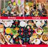 Mexican Day of The Dead Fiesta Waterproof Tablecloth Holiday Party Decor Reusable Farmhouse Kitchen Dining Tablecloth Home Decor