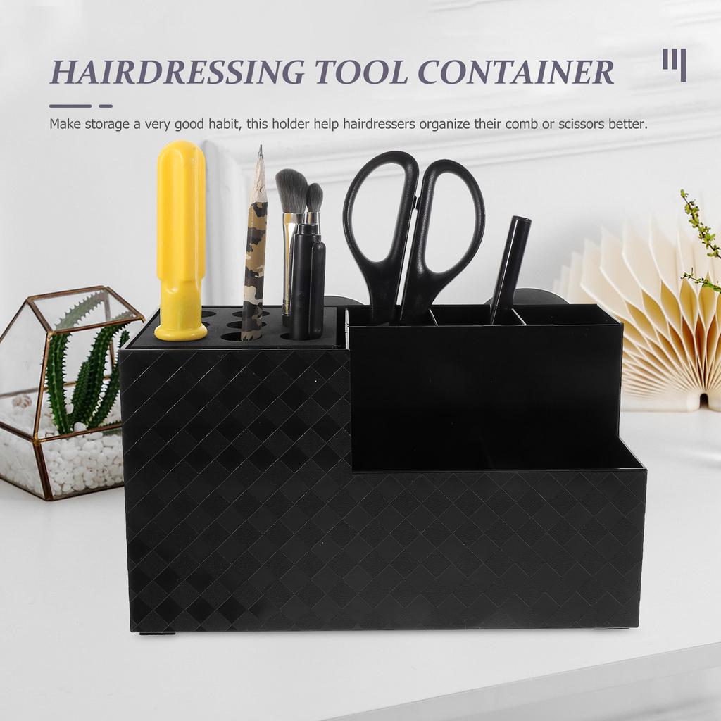 Heavy-Duty Hair Tool Organizer for Salon Barbershop Desktop Shear Holder Scissors Comb Organizer Large Capacity Styling Tool