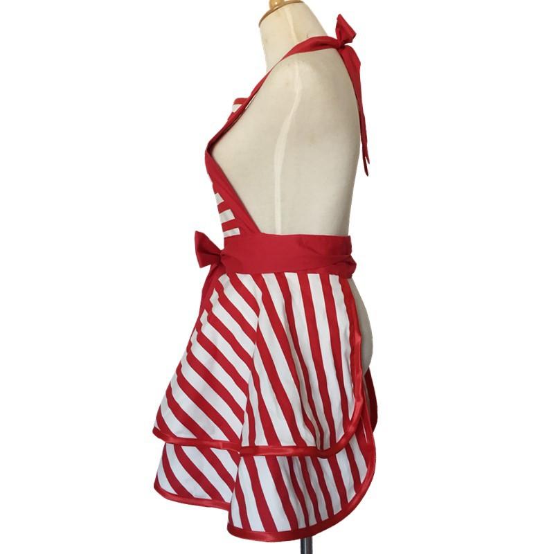 Apron Daily Black and White Stripes Simple Cotton Apron Kitchen Baking Art Painting Floral Work Wrap