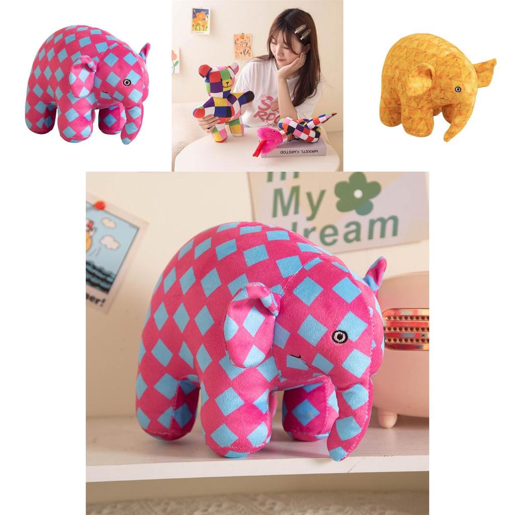 Elmer's Colors Stuffed Animal Cute And Cuddly Elephant Plushie For Kids