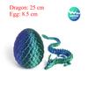 Articulated Dragon Model with 3D Printed 30cm Egg Figurine Sculpture for Home Room Desk Decoration Fantasy Ornament Display Gift