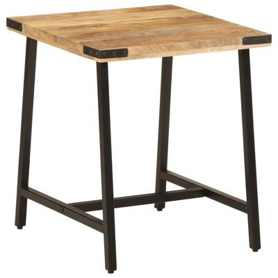 Side Table, 45X45X50 Cm, Solid Mango Wood and Iron