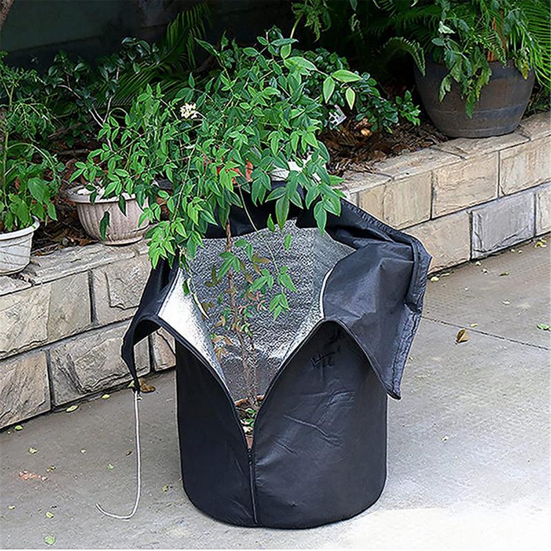 Plant Pot Covers Flower Pot Covers For Winter Outdoor Garden Plant Pot Protector With Drawstring And Zipper For Potted Plants
