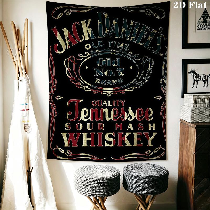 Jack Daniel'S Timeless Tennessee Whiskey Tapestry Fashion Print Background Cloth Wall Covering Decoration Work Of Art Wall Decoration