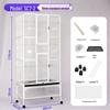 Multi-functional Cast Iron Parrot Cage: Durable Metal Bird Cage for Flock