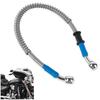 40cm M10 Brake Oil Hose Line Cable for Motorcycles/Motorcycles Universal Silver (Please Be Careful of the Angle)