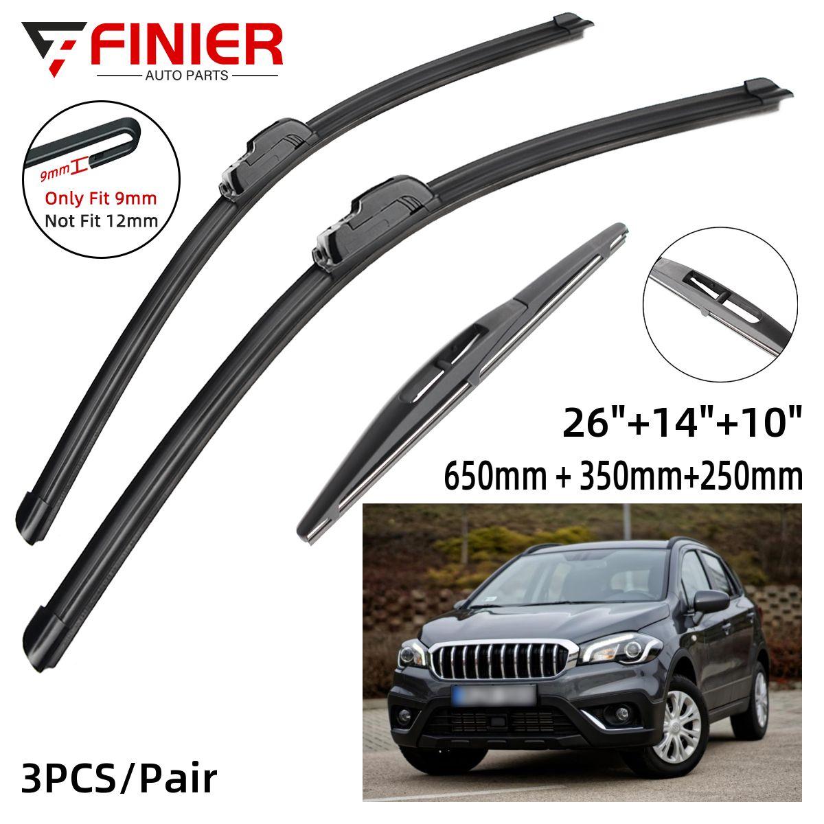

3 шт. Щетки стеклоочистителя для SUZUKI SX4 S-Cross 2006-2020 26 14 10 Fit Переднее лобовое стекло Ветровое стекло Щетки для резака Аксессуары 2011 2012 2013 2014