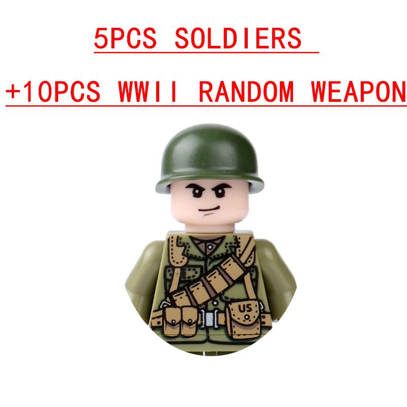 25/50/100 Stück Soldat Polizei Gangster WW2 Armee Militär Waffen SWAT Pistole Bausteine Figur Zubehör Modell Stein Spielzeug
