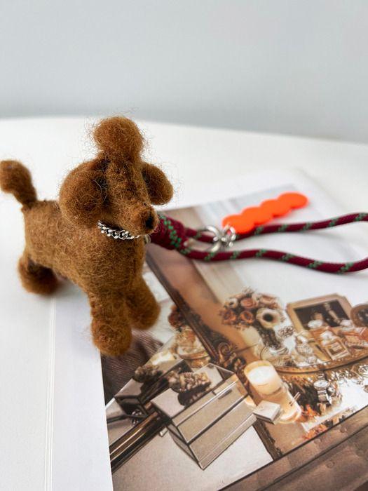

THEHEE Wool Poodle Bag Keyring_3Color brown
