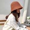 Hip Hop Fashion Autumn Knitted Thicken Warmer Warm Hats Felt Wool Hat Bucket Hat Fishing Cap