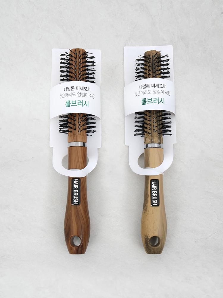 Nylon Fine Bristle Round Hair Brush 1ea