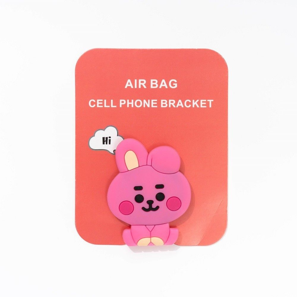 Bt21 Cartoon Handheld Phone Holder, Desk Extendable Airbag, Cute Headphones Organizer, Idol Accessories