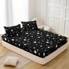 Starry Night Fitted Sheet Set - Soft Microfiber, Deep Pockets, All-Around Elastic, Breathable, Hypoallergenic, and Wrinkle