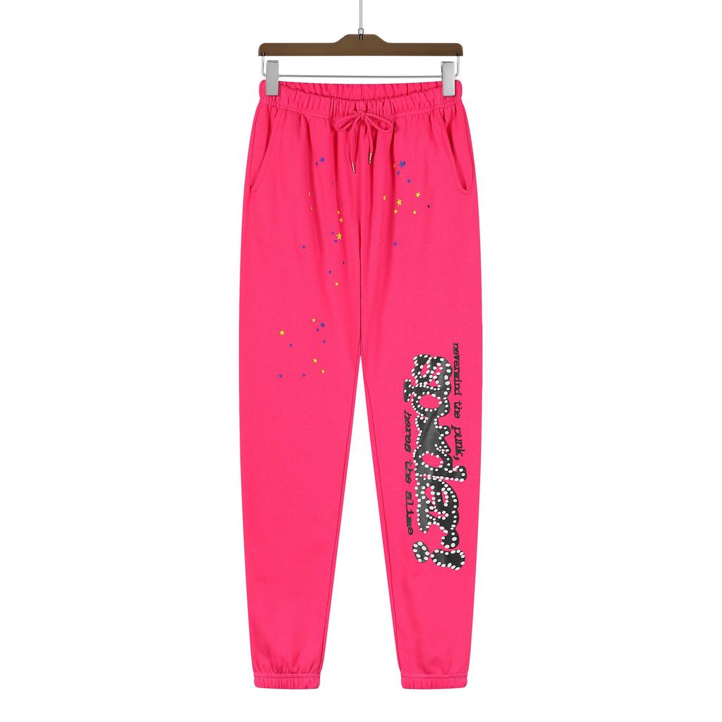 Amerikanischer Stil Sp5der 55555 Spinnennetz Schaumstoffdruck Lockerer Frottee Hoodie für Herren