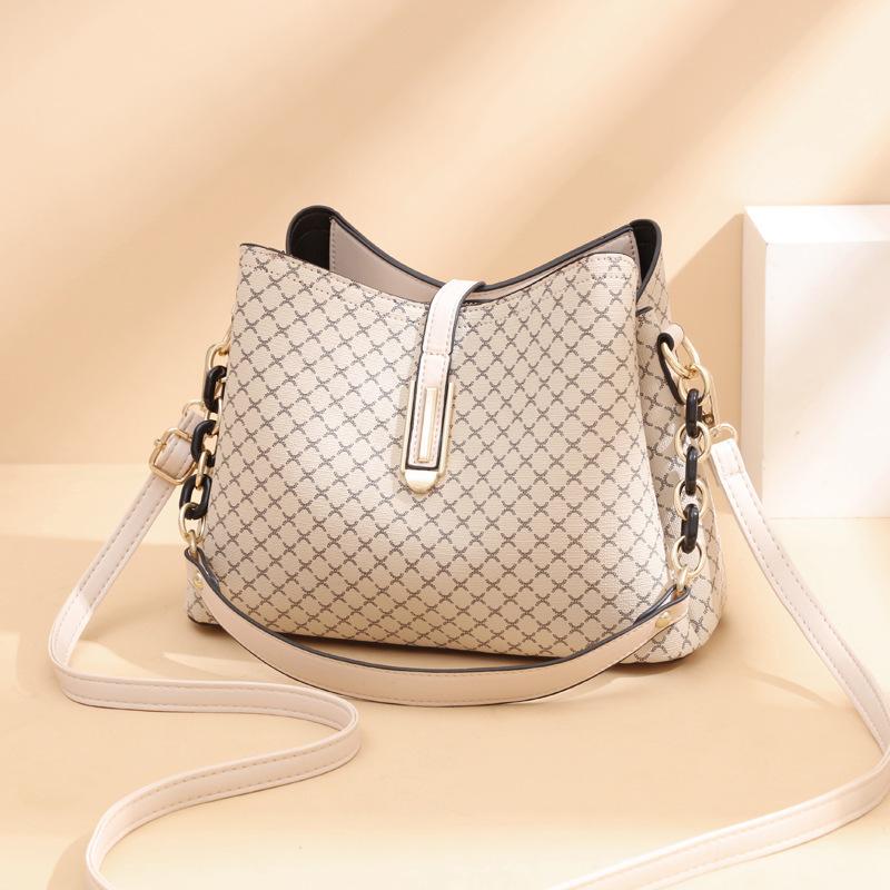 

Summer New Fashionable Printed Bucket Bag, Women s Shoulder Crossbody Bag, Simple Handbag