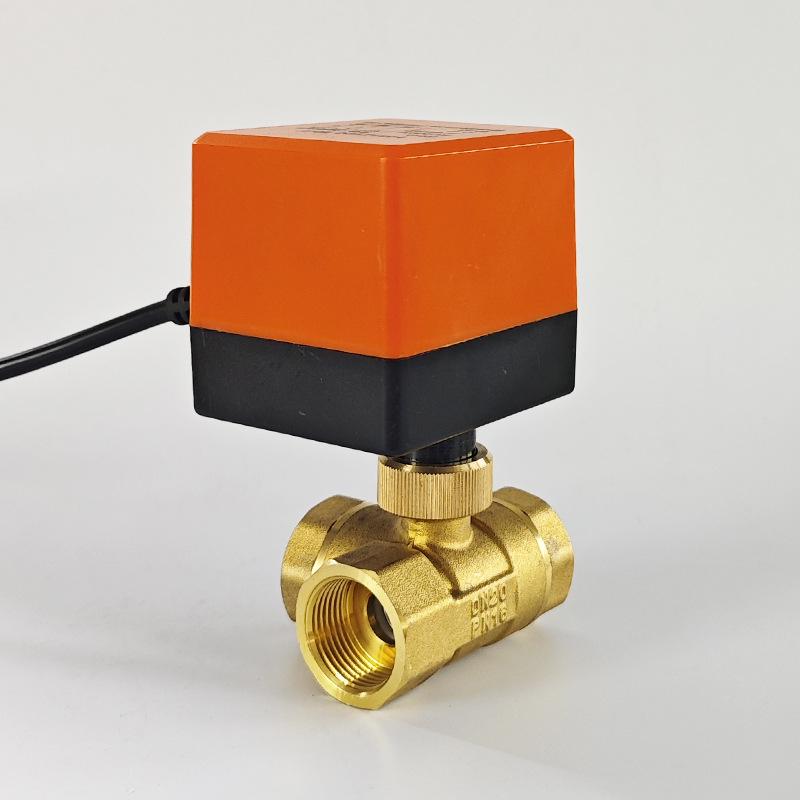 Mini Electric Three-Way Ball Valve: DC5V/12V/24V Brass, Three-Wire Water Valve, Threaded