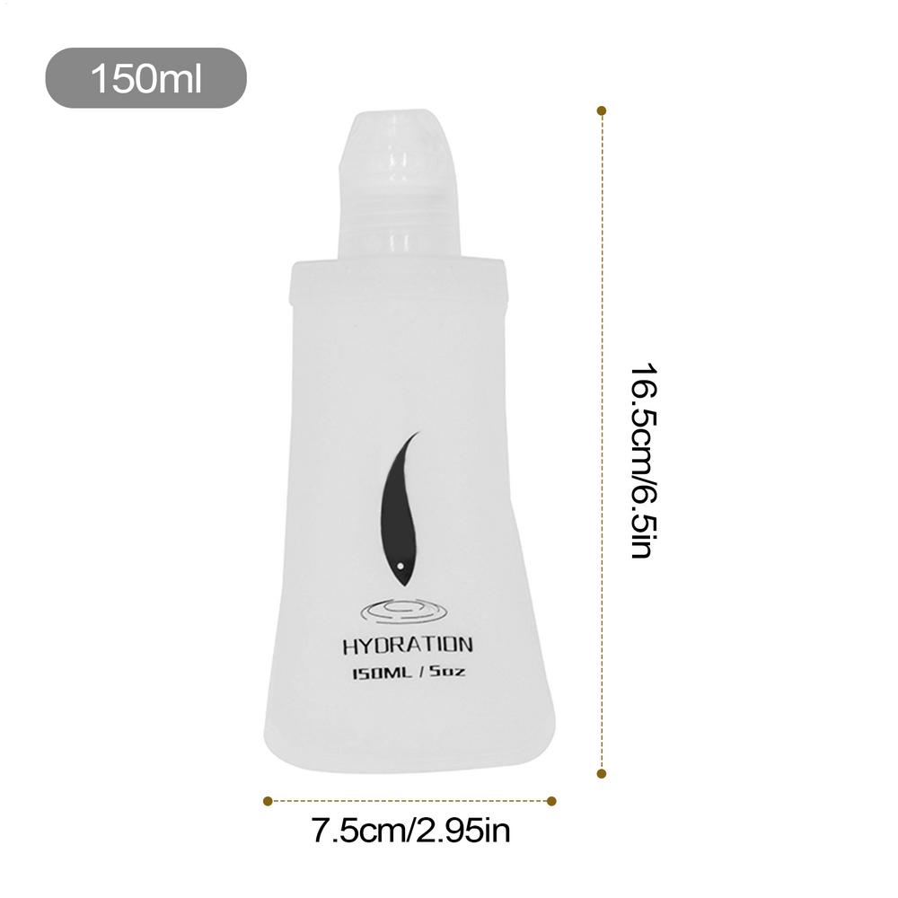 Folding 150ML Sports Soft Water Bottle TPU Soft Water Bag Marathon Drinking Water Storage Pouch Running Water Jug Container Bag