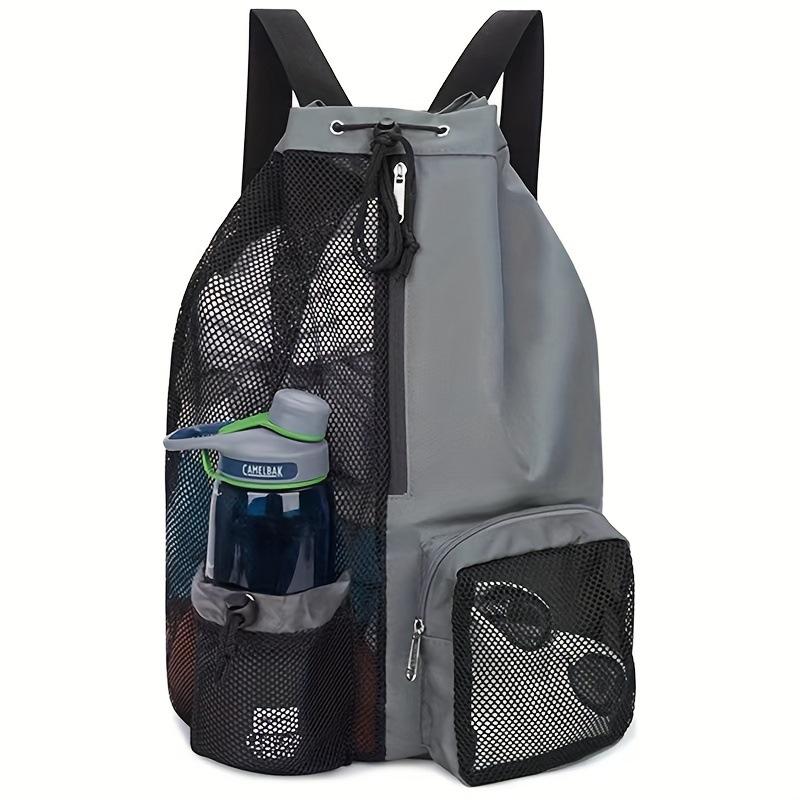 Swimming Bag Mesh Drawstring Backpack With Wet Bag Beach Backpack Gym Backpack
