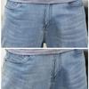 Sommer Frühling Weich Herren Jeans Mode Locker Gerade Hosen Taille Lässige Hosen Übergröße 28-30