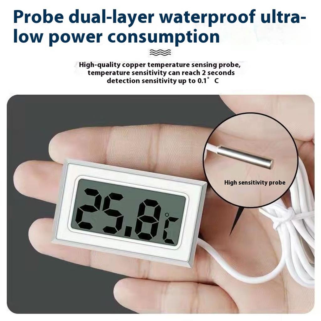 Digital Thermometers with Waterproof Probe LCD Thermometers for Fridge Temperature Monitor Temperature Measuring Meter