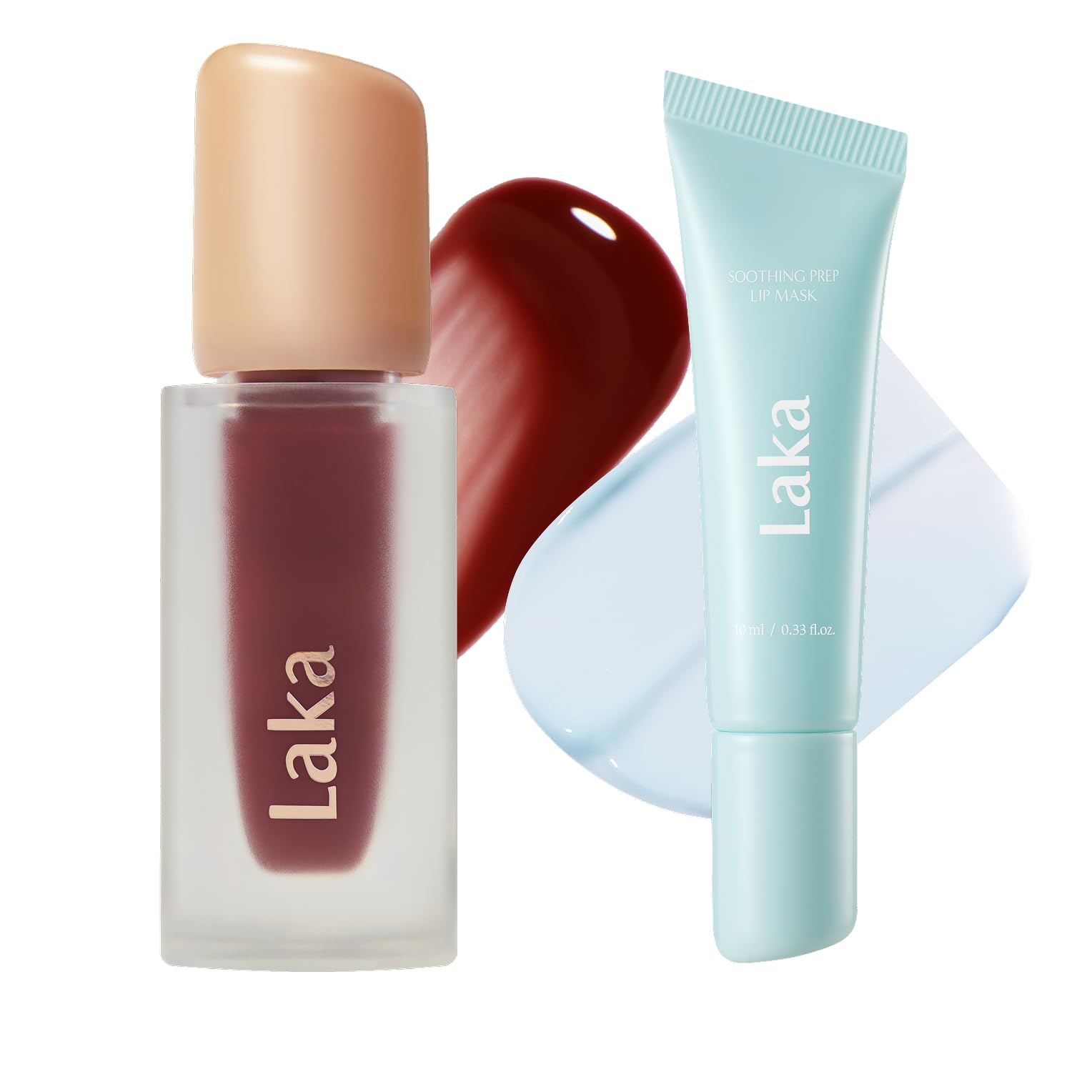 Laka Fruity Glam Tint #120 Caffeine Rose + Soothing Prep Lip Mask 2-piece set