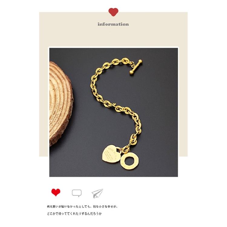Adjustable OT Buckles Heart Charm Stainless Alloy Jewelry Elegant Wrist Chain For Sensitive Skin And Long Lasting Shine