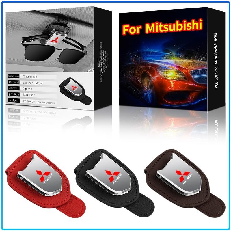 Auto Sun Visor Glasses Box Sunglasses Clip Card Ticket Holder Stand For Mitsubishi Lancer Lancer ASX Outlander 2 3 Pajero Mirage Exzos Pajero 4