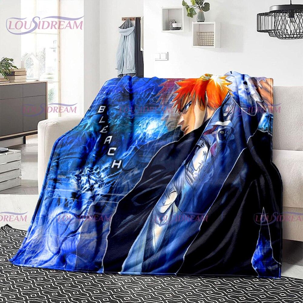 

Аніме BLEACH Thousand-Year Blood War Blanked М яка фланелева ковдра для дому, спальні, дивана, подорожей, офісу, ковдри для відпочинку. 180cmx230cm
