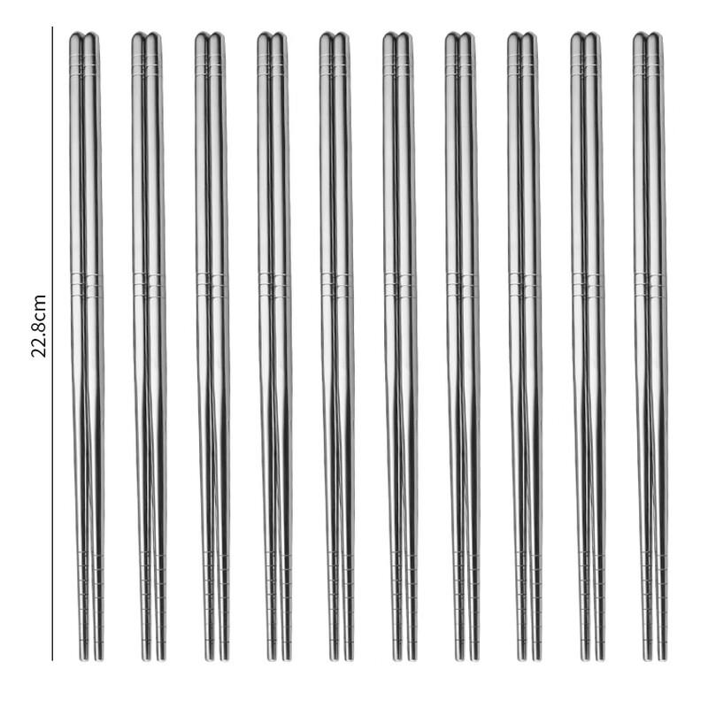 OMINGDY 304 Stainless Steel Square Chopsticks