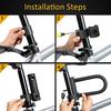 Heavy Duty U Lock for Bike Motorcycle Security 16mm Shackle 4ft 6ft Cable with Mounting Bracket Silver