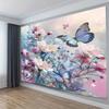 2D Pastel Floral Butterfly Backdrop Spring & Wedding Party Photo Background Cloth