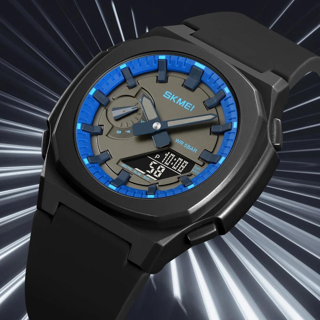 SKMEI 2091 Waterproof Men Countdown Chrono Wriswatch 5 Alarms Date Clock Reloj Hombre with Japan Digital Movement Sport Watches