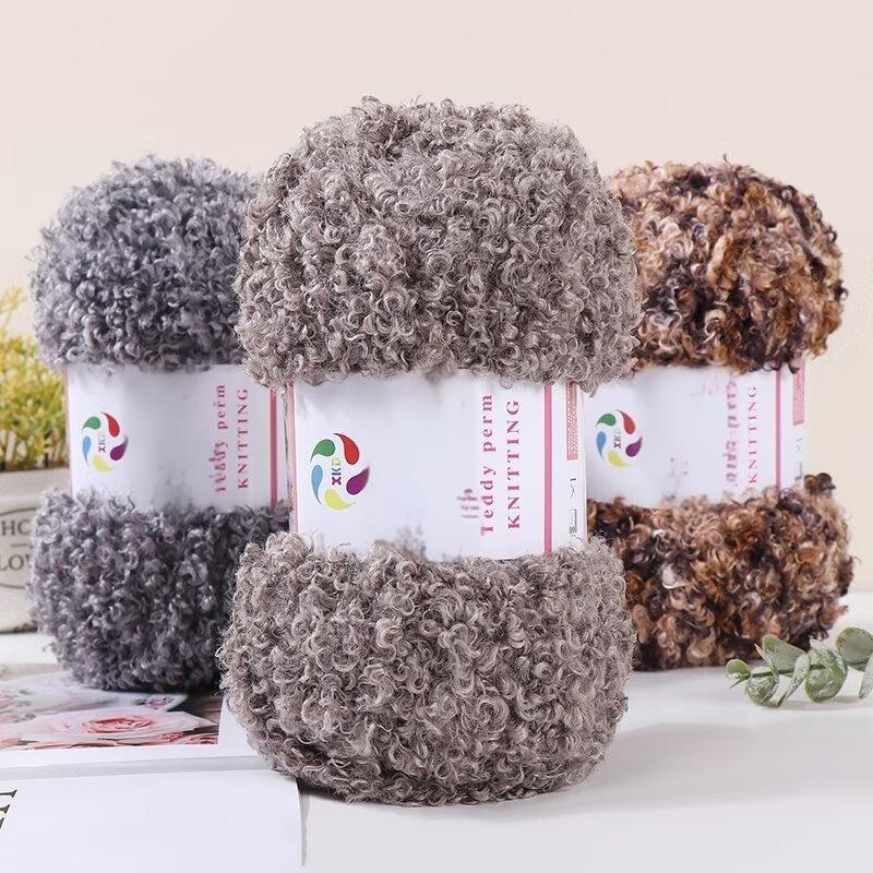 Imitation Teddy Velvet Yarn Imitation Fur Yarn Hand Knitted Material for Making Autumn and Winter Fashion Scarf Sweater Backpack Cushion Blanket Shoe