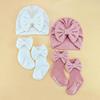 Baby Bow Headband & Socks Set - Newborn Hat & Accessory Bundle