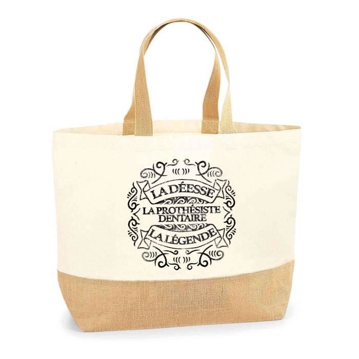 Jute Bag Dental Prosthetist Goddess Legend Beach Tote Bag Woman Craft