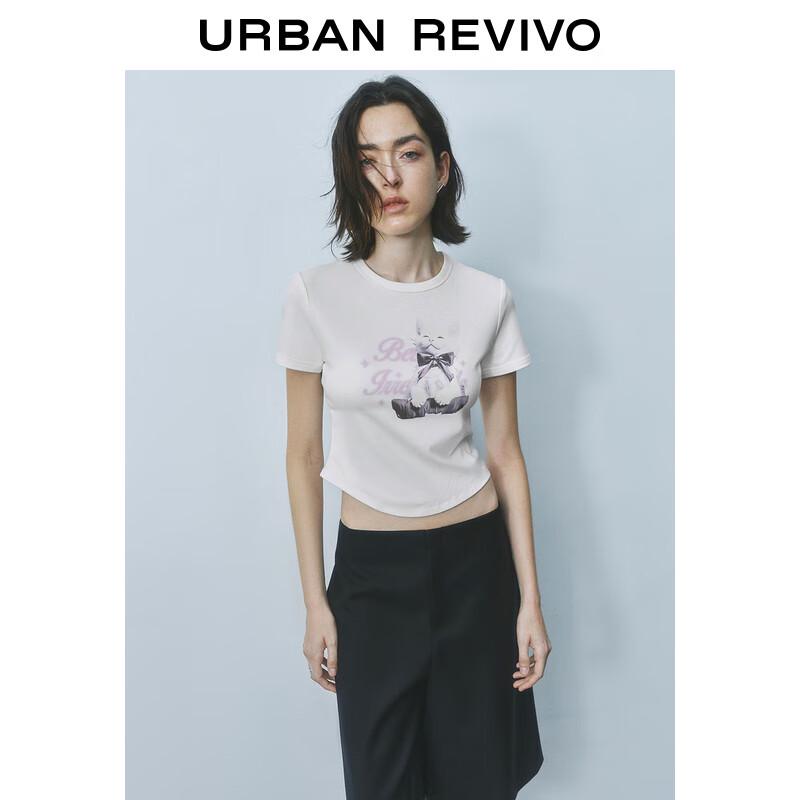 UR 2025 Women's Fun Pet Letter Print Short Sleeve T-shirt