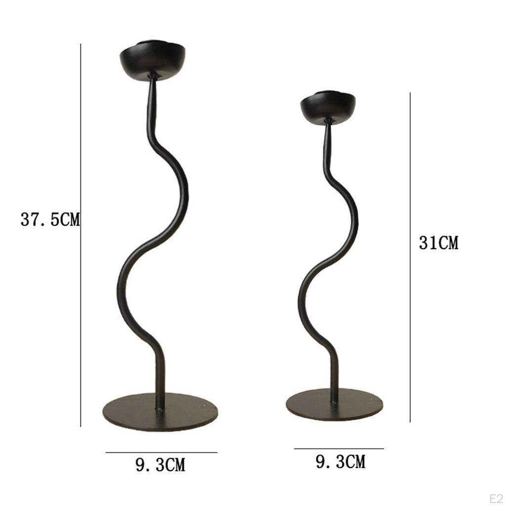2x Metal Candlestick Candle Holder Candelabra for Home Decor Ornament Stand Banquet