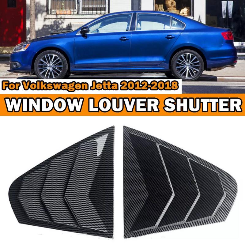 Accessori in fibra di carbonio per la copertura delle alette laterali del lunotto posteriore della Volkswagen Jetta MK6 2012-2018.