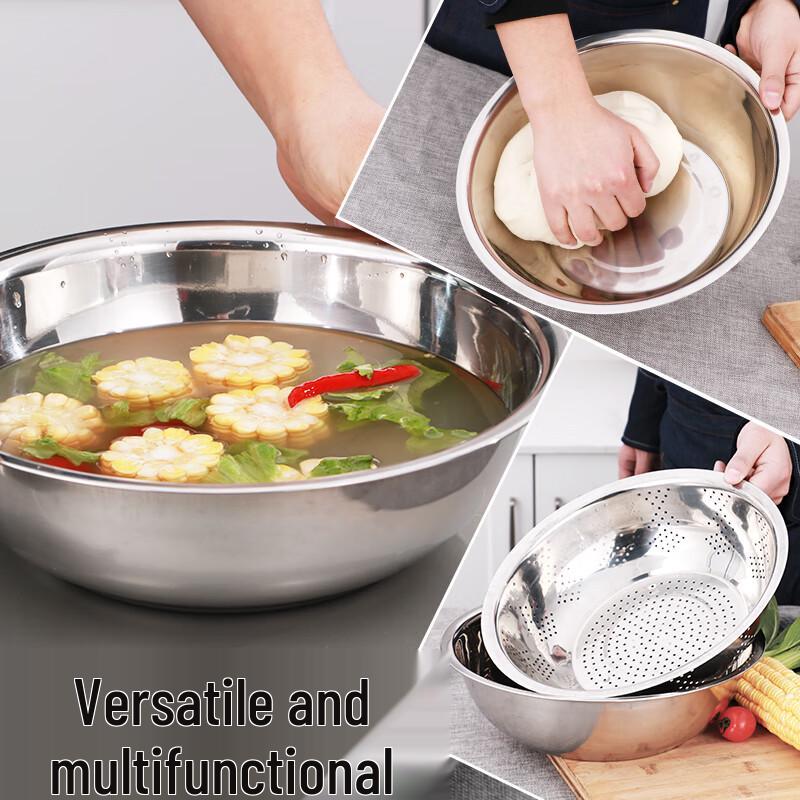 Thickened Stainless Steel Round Kitchen Basin